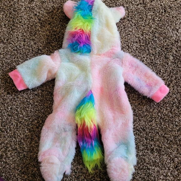 Baby Girl Fleece 🦄  Jumpsuit Outfit Dress Up - Colorful - Newborn - Picture 6 of 8